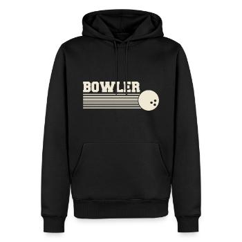Bowler Bowling League Bowlers - Sweat à capuche Premium bio Homme - noir - Devant - Nico (187cm)