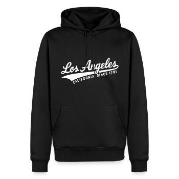 Los Angeles Édition Limitée depuis 1781 - Sweat à capuche Premium bio Homme - noir - Devant - Nico (187cm)