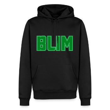 Blim - Men’s Premium Organic Hoodie - black - Front - Nico (187cm)