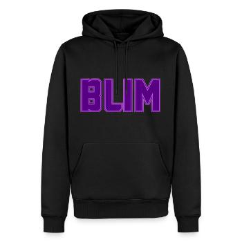 Blim - Männer Premium Bio Hoodie - Schwarz - Vorne - Nico (187cm)