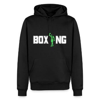 Cadeau De Boxe Boxeur Amateur - Sweat à capuche Premium bio Homme - noir - Devant - Nico (187cm)