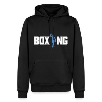 Cadeau De Boxe Boxeur Amateur - Sweat à capuche Premium bio Homme - noir - Devant - Nico (187cm)