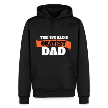 World's Okayest Dad Best Dad ever Funny - Männer Premium Bio Hoodie - Schwarz - Vorne - Nico (187cm)