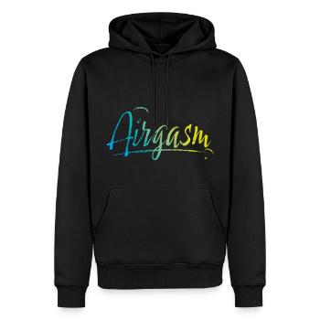 Cours de parapente Airgasm - Sweat à capuche Premium bio Homme - noir - Devant - Nico (187cm)