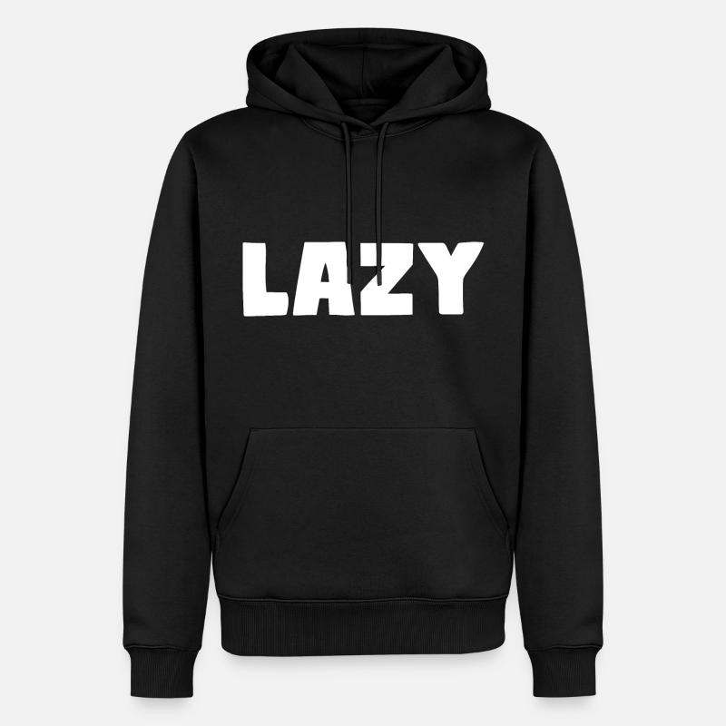 Lazy - Männer Premium Bio Hoodie - Schwarz