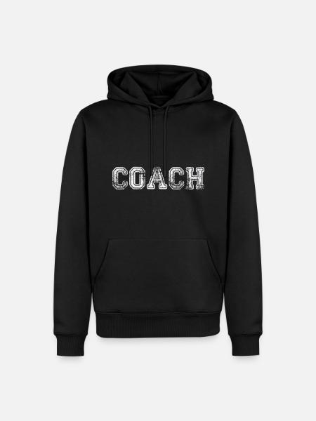 Entraîneur - Sweat à capuche Premium bio Homme - noir