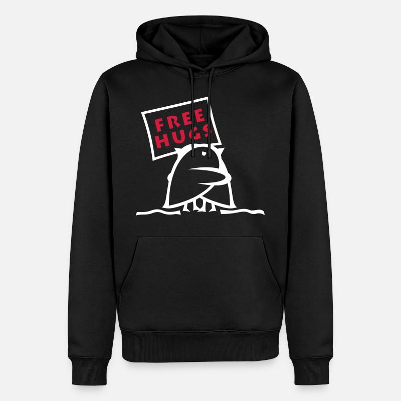 TWEETLERCOOLS - ÉTREINTES LIBRES - Sweat à capuche Premium bio Homme - noir