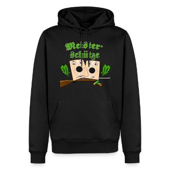 FD - Meisterschütze Fun Schützenverein Gewehr - Männer Premium Bio Hoodie - Schwarz - Vorne - Nico (187cm)