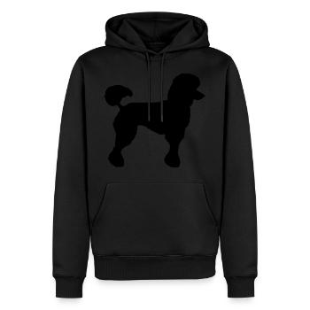 caniche - Sweat à capuche Premium bio Homme - noir - Devant - Nico (187cm)