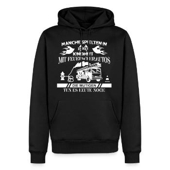 Feuerwehr - Männer Premium Bio Hoodie - Schwarz - Vorne - Nico (187cm)