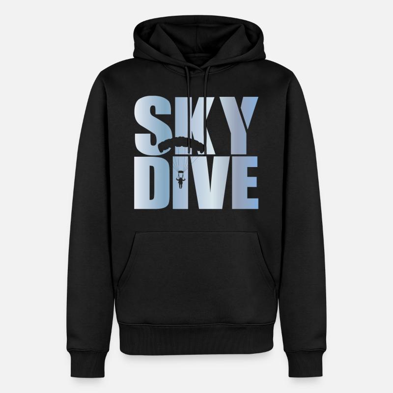 Skydive - Männer Premium Bio Hoodie - Schwarz