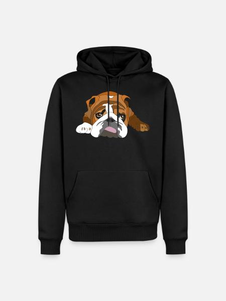 bulldog - Men’s Premium Organic Hoodie - black