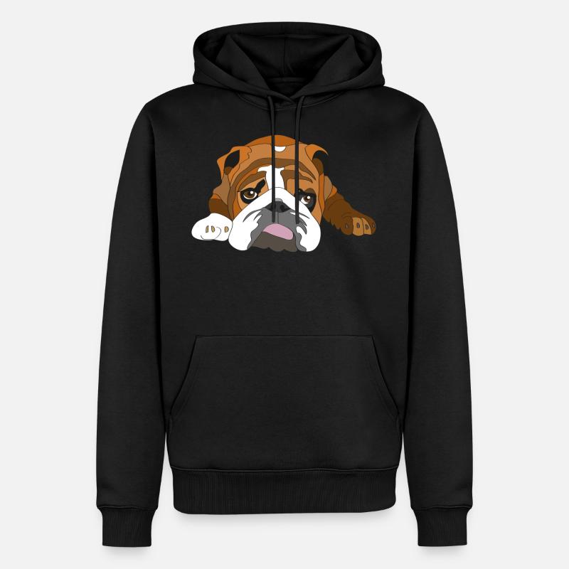 bouledogue - Sweat à capuche Premium bio Homme - noir