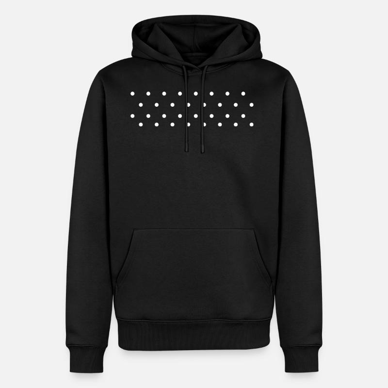 Points blancs - Sweat à capuche Premium bio Homme - noir