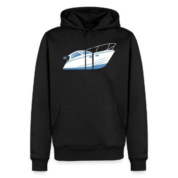 Bateau à moteur Bateau de sport Bateaux de plaisance - Sweat à capuche Premium bio Homme - noir - Devant - Nico (187cm)