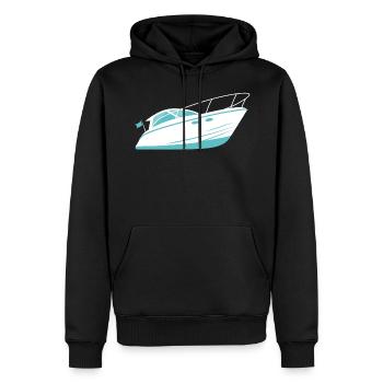 Bateau à moteur Bateau de sport Bateaux de plaisance - Sweat à capuche Premium bio Homme - noir - Devant - Nico (187cm)
