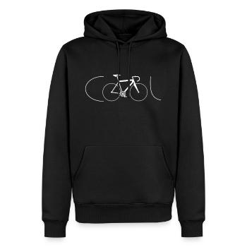Vélo cool | Vélo | vélo - Sweat à capuche Premium bio Homme - noir - Devant - Nico (187cm)