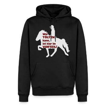 Tölt Tölten Isländer Islandpferd - Männer Premium Bio Hoodie - Schwarz - Vorne - Nico (187cm)