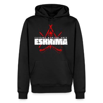 Eskrima Kali Arnis - Sweat à capuche Premium bio Homme - noir - Devant - Nico (187cm)