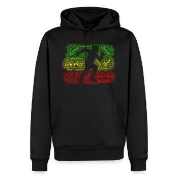 Schwarzer Mann - Männer Premium Bio Hoodie - Schwarz - Vorne - Nico (187cm)