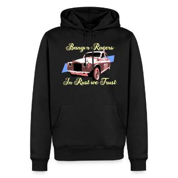 Banger Racers - In Rust vertrauen wir - Männer Premium Bio Hoodie - Schwarz - Vorne - Nico (187cm)