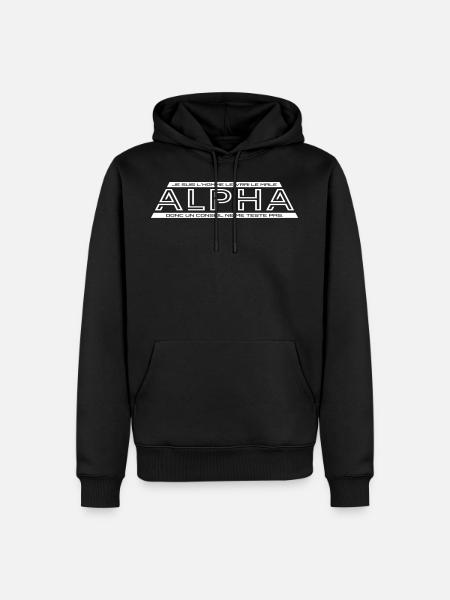 Je suis un mâle alpha - VERSION WHITE - - Sweat à capuche Premium bio Homme - noir