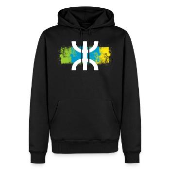 Amazigh - Men’s Premium Organic Hoodie - black - Front - Nico (187cm)