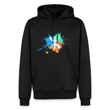Amazigh - Sweat à capuche Premium bio Homme - noir - Devant - Nico (187cm)