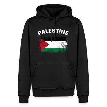 Palestine - Men’s Premium Organic Hoodie - black - Front - Nico (187cm)