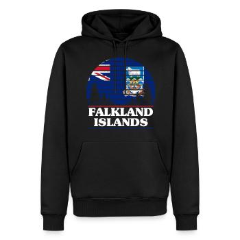 Falklandinseln - Männer Premium Bio Hoodie - Schwarz - Vorne - Nico (187cm)