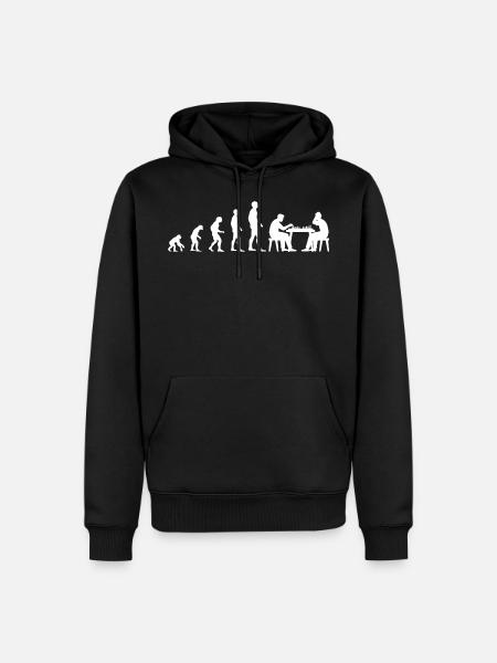 Schach Evolution Cadeau - Sweat à capuche Premium bio Homme - noir