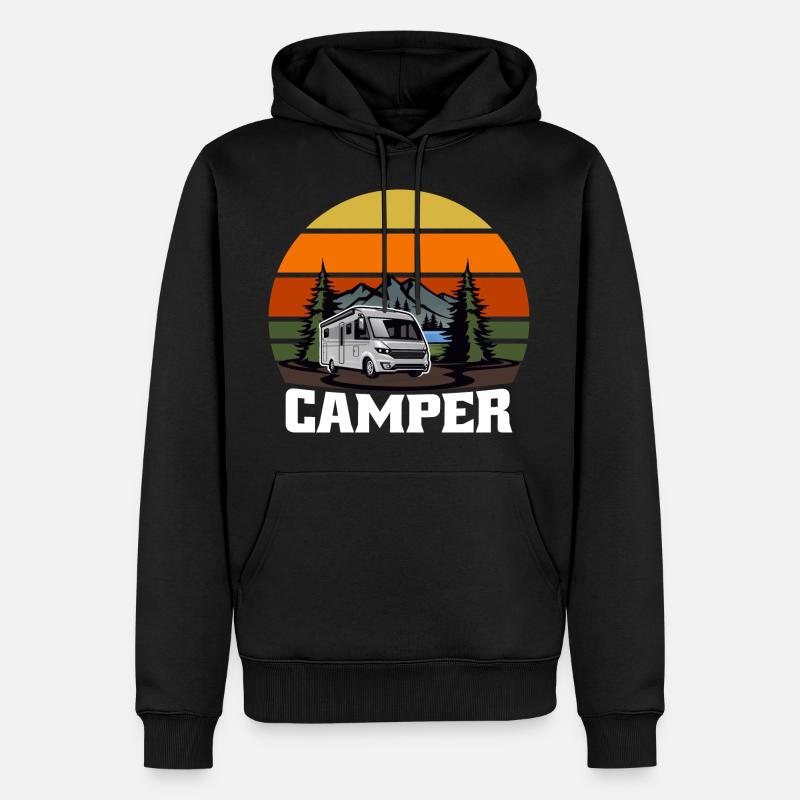 Camper Camperin Wohnwagen Geschenk - Männer Premium Bio Hoodie - Schwarz