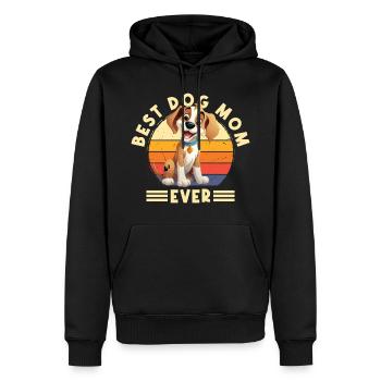 Hund Best Dog Mom Ever Beste Hunde Mama Mutter - Männer Premium Bio Hoodie - Schwarz - Vorne - Nico (187cm)