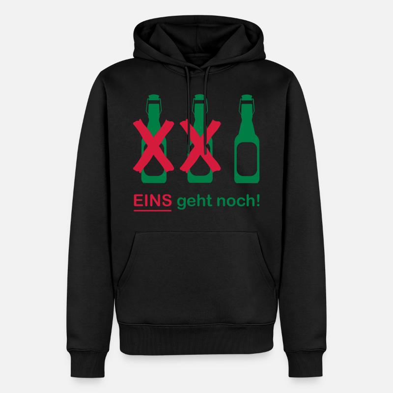 EINS GEHT NOCH - Männer Premium Bio Hoodie - Schwarz