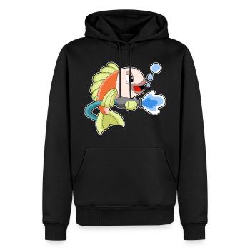 Fisch Feuerwehrmann Feuerwehrschlauch Feuerwehr - Männer Premium Bio Hoodie - Schwarz - Vorne - Nico (187cm)