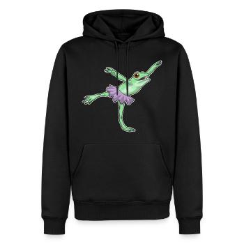 Frog Ballerina Ballet Dance - Men’s Premium Organic Hoodie - black - Front - Nico (187cm)