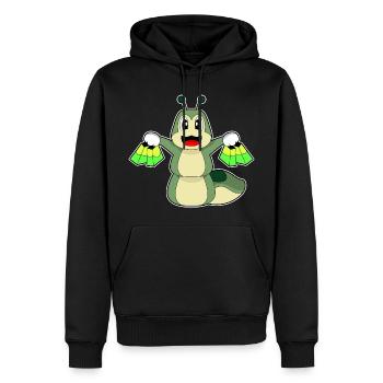 Sac de courses Caterpillar - Sweat à capuche Premium bio Homme - noir - Devant - Nico (187cm)
