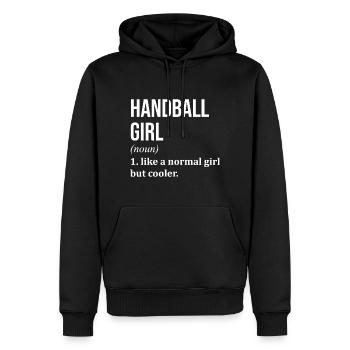 Håndbold Håndbold Håndbold - Herre Premium økologisk hoodie - sort - Foran - Nico (187cm)
