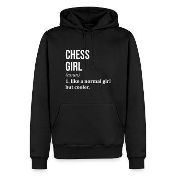 Échecs Échecs Échecs - Sweat à capuche Premium bio Homme - noir - Devant - Nico (187cm)