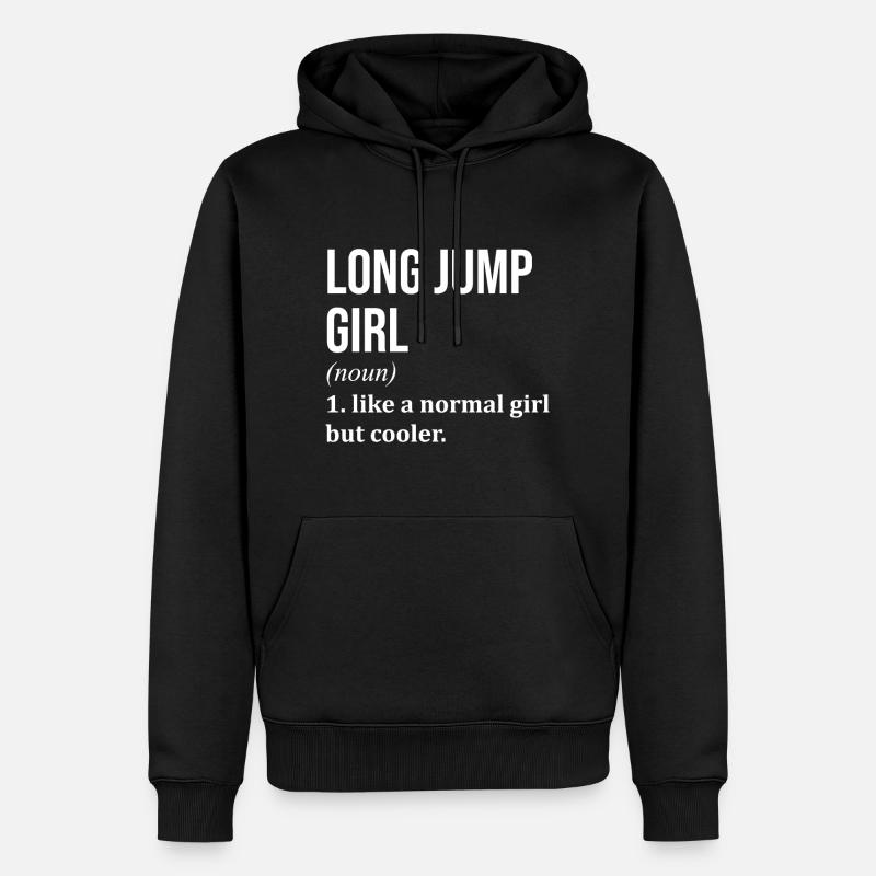 Weitsprung - Männer Premium Bio Hoodie - Schwarz