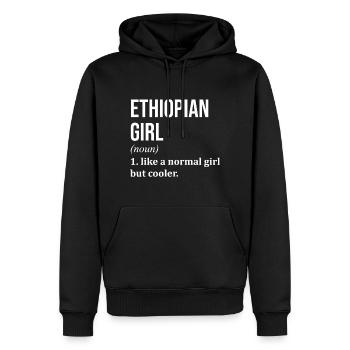 Éthiopie Éthiopie Éthiopie - Sweat à capuche Premium bio Homme - noir - Devant - Nico (187cm)
