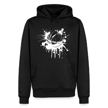 Basketball Ball Graffiti - Männer Premium Bio Hoodie - Schwarz - Vorne - Nico (187cm)