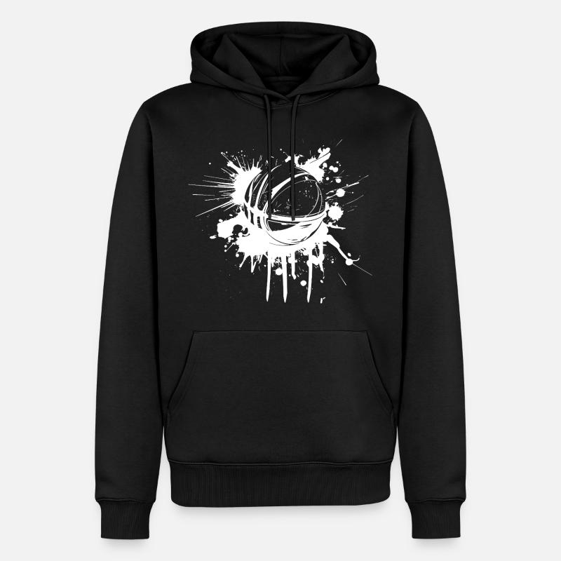 Graffiti de ballon de basket-ball - Sweat à capuche Premium bio Homme - noir