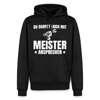 L’examen de maître artisan a réussi le grade de Technicien en mécatronique automobile Master - Sweat à capuche Premium bio Homme - noir - Devant - Nico (187cm)