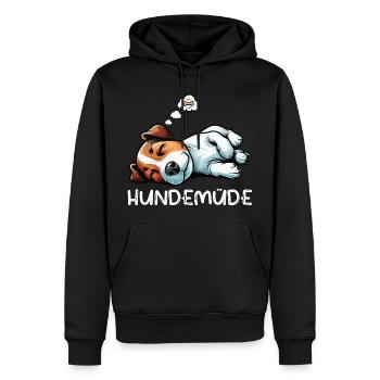 Hundemüde Jack Russel terrier Jack russel besitzer - Männer Premium Bio Hoodie - Schwarz - Vorne - Nico (187cm)