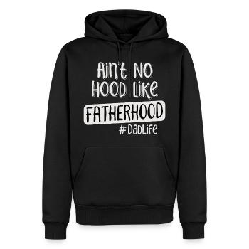 Vater Spruch Fatherhood DadLife - Männer Premium Bio Hoodie - Schwarz - Vorne - Nico (187cm)