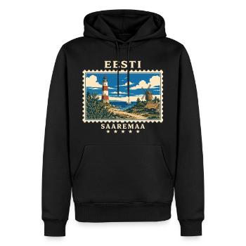 Estland Saaremaa Vintage Reisemarke - Männer Premium Bio Hoodie - Schwarz - Vorne - Nico (187cm)