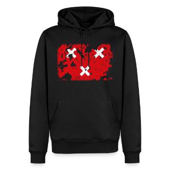 Breda Vintage - Männer Premium Bio Hoodie - Schwarz - Vorne - Nico (187cm)
