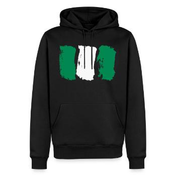 Nigeria Style Flagge - Männer Premium Bio Hoodie - Schwarz - Vorne - Nico (187cm)