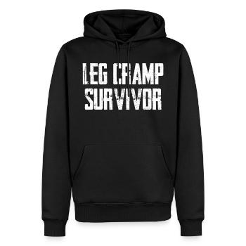 Survivant de crampes à la jambe - Sweat à capuche Premium bio Homme - noir - Devant - Nico (187cm)